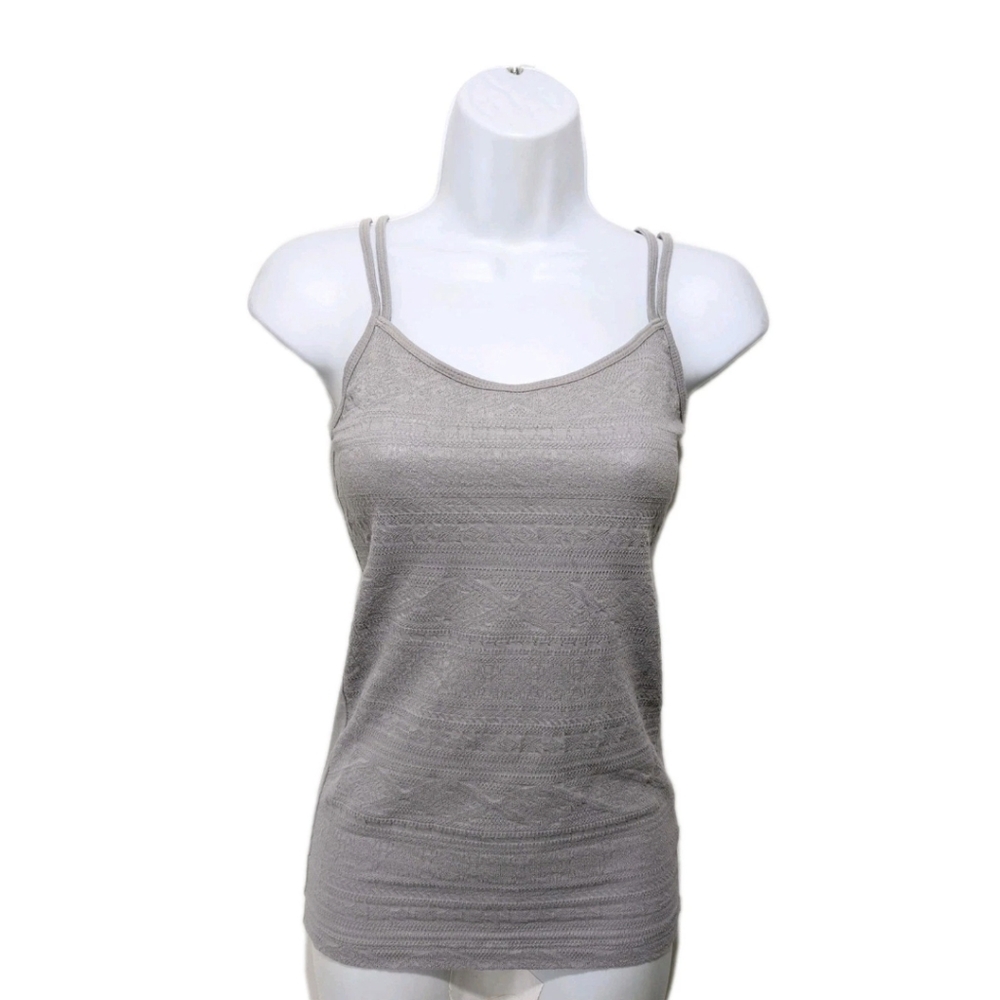 Aeropostale Cami Tank Top M Babydoll 90s Y2K Gray Aztec Print Front